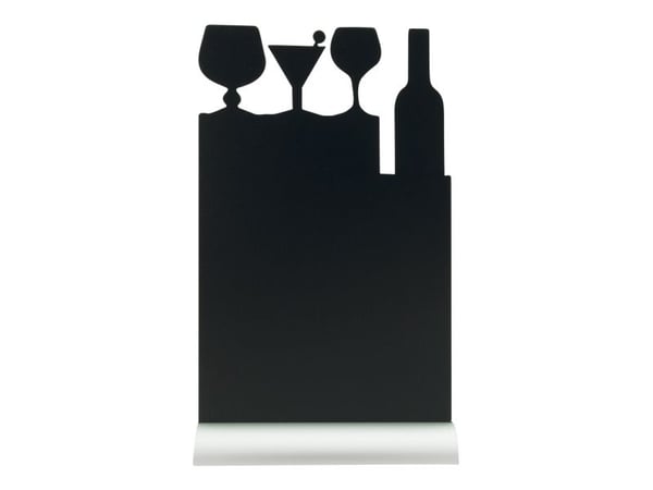 Securit® silhouet COCKTAIL bordskilt med alufod