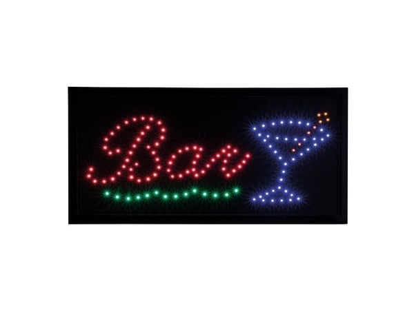 Securit® firefarvet LED-barskilt