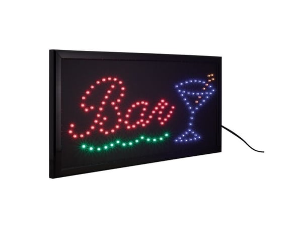 Securit® firefarvet LED-barskilt