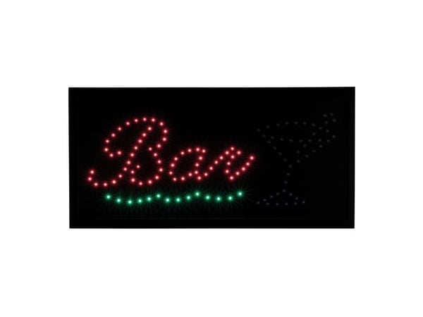 Securit® firefarvet LED-barskilt