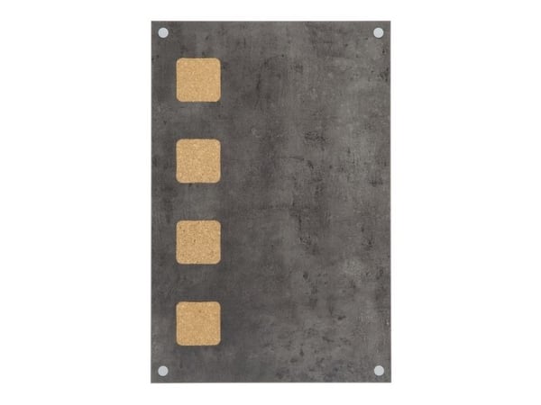 Securit LW-GY-58, 580 x 380 mm, Kork, Metall, Tre, Grå