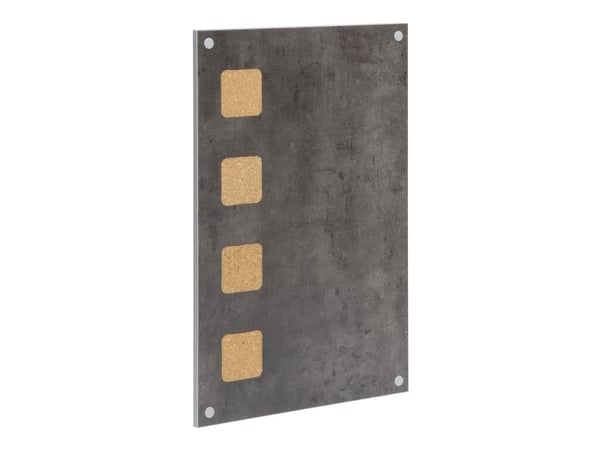 Securit LW-GY-58, 580 x 380 mm, Kork, Metall, Tre, Grå