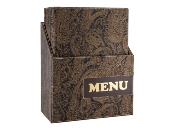 Securit MC-BOX-DRA4-PAISLEY, A4, Elastan, PU plastikk, Flerfarget, Matt, Plastikk, Avrundede hjørner