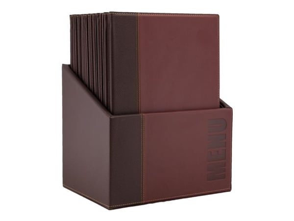 Securit MC-BOX-TRA4-WR, A4, Metall, PU lær, Rød, Matt, Lakk, Plastikk, Avrundede hjørner