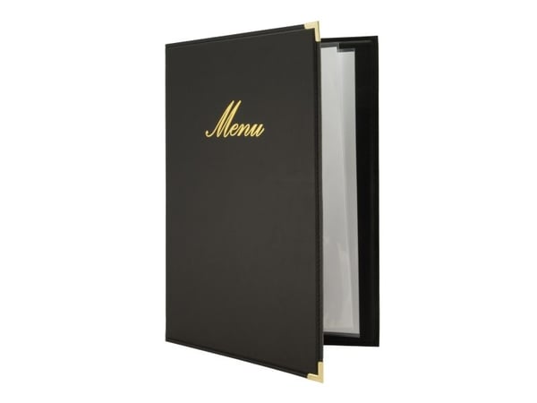 Securit® A4 CLASSIC menuomslag i sort