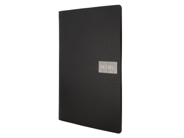Securit® A4 EGO læder menuomslag i sort