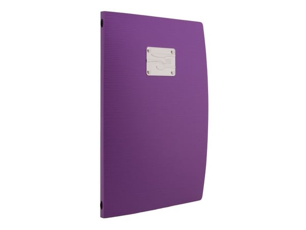 Securit® A4 RIO menuomslag med bestikdesign i violet