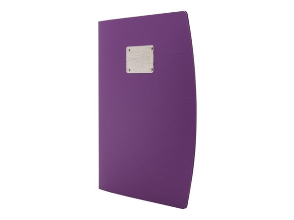 Securit® A4 RIO menuomslag med bestikdesign i violet