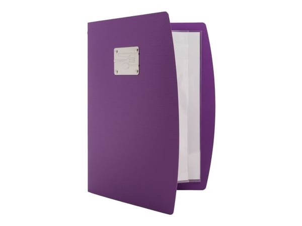 Securit® A4 RIO menuomslag med bestikdesign i violet