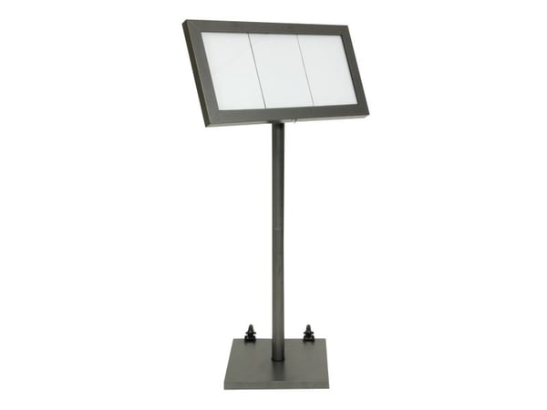Securit® 3xA4 COATED STEEL belyst informationsdisplay