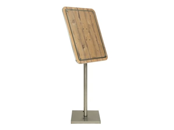Securit MCS-4A4-OAK, Informasjonsstativ, A4, Betong, Plast, Rustfritt stål, Rustfritt stål, 630 mm, 90 mm