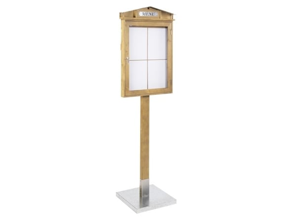 Securit MCS-4A4-WLR-SET, Informasjonsvisning, Betong, Plastikk, Tre, Zink, Tre, Vertikal, 650 mm, 90 mm