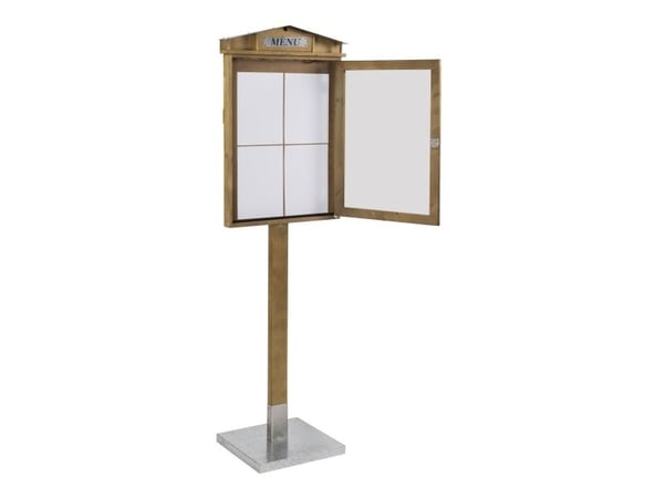 Securit MCS-4A4-WLR-SET, Informasjonsvisning, Betong, Plastikk, Tre, Zink, Tre, Vertikal, 650 mm, 90 mm