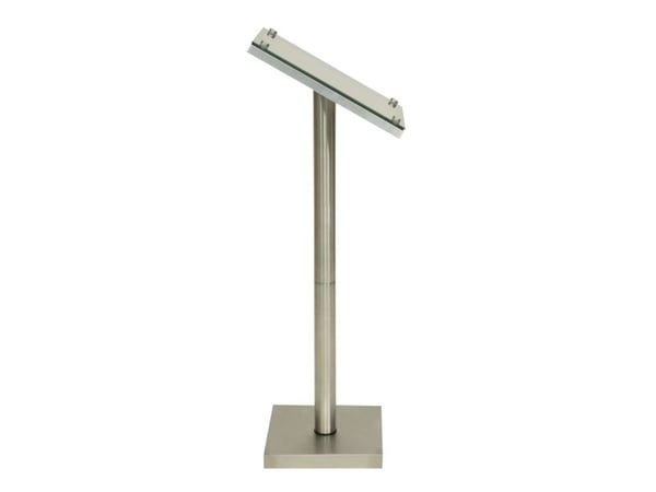 Securit MCS-A4-WAL, Informasjonsvisning, A4, Glass, Plastikk, Rustfritt stål, Tre, Valnøtt, Vertikal, 280 mm