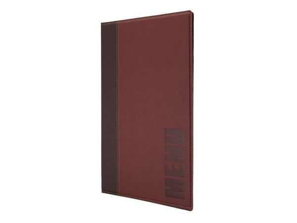 Securit MC-TRA4-WR, A4, Läder, PU-plast, Plast, Brun, Röd, Matt, Lack, Plast, Rundade hörn
