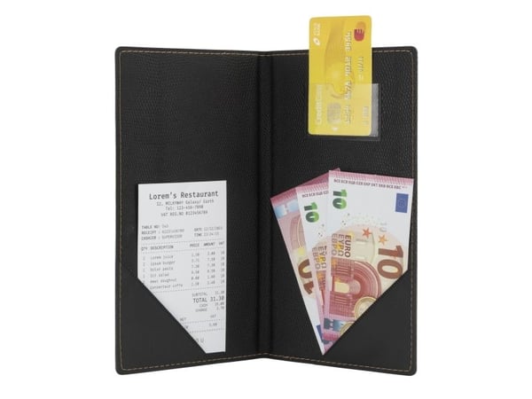 Regningsomslag Securit® TRENDY 23x13 cm sort