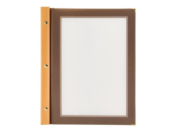 Securit MC-WRA4-BR, A4, Metall, Plastikk, Tre, Brun, Matt, Plastikk, Avrundede hjørner