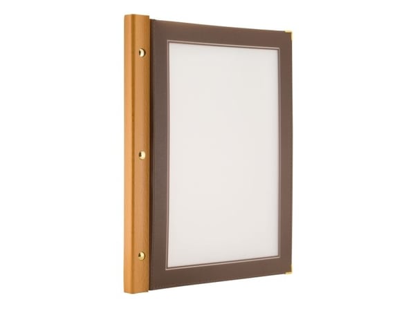 Securit MC-WRA4-BR, A4, Metall, Plastikk, Tre, Brun, Matt, Plastikk, Avrundede hjørner