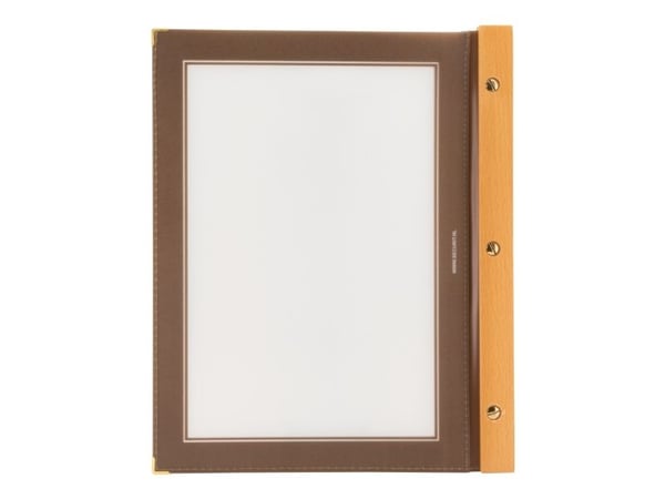 Securit MC-WRA4-BR, A4, Metall, Plastikk, Tre, Brun, Matt, Plastikk, Avrundede hjørner