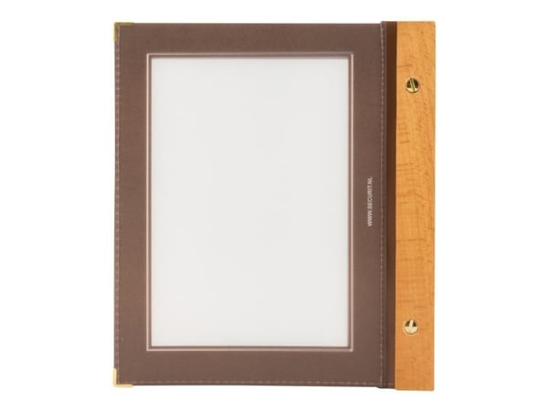 Securit® A5 WOOD menuomslag i brun