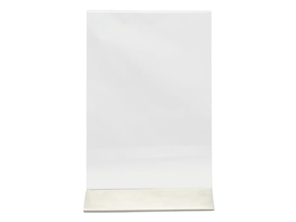 Securit® A5-displayramme med base i rustfritt stål