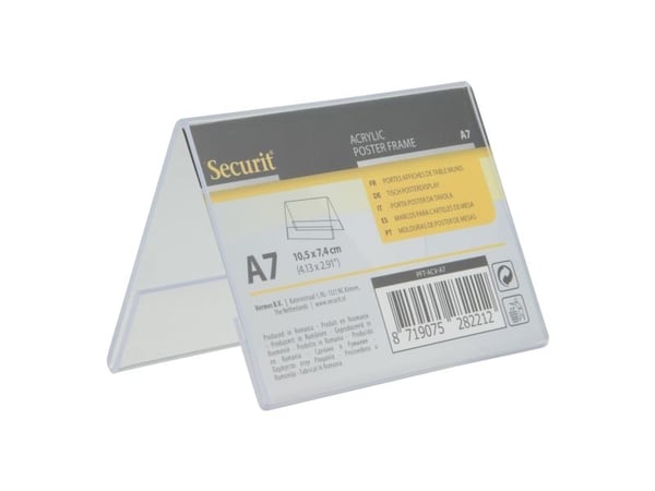 Poster, ram, Securit, transparent A7 akryl