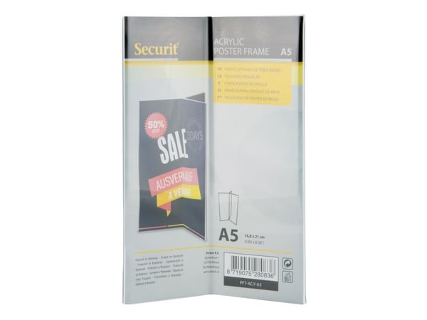 Securit® Y-formet A5 display ramme i akryl