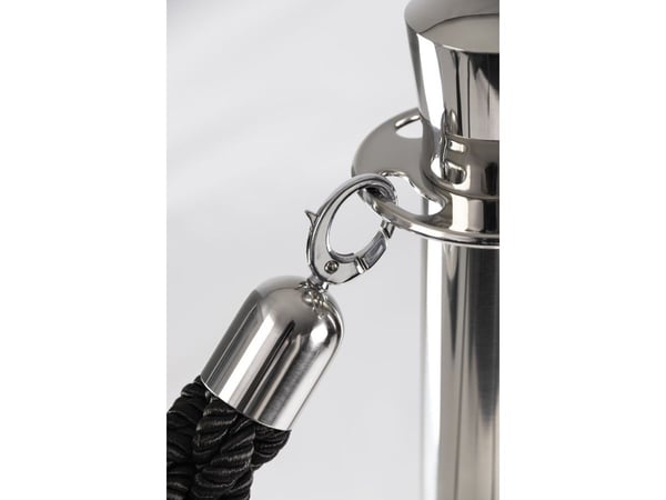Securit® Classic Chrome reb sort med kliklås rustfrit stål