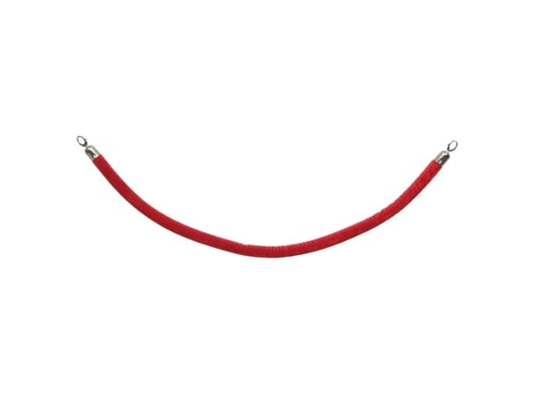 Securit® Classic Chrome fløjlstov rød med kliklås stål