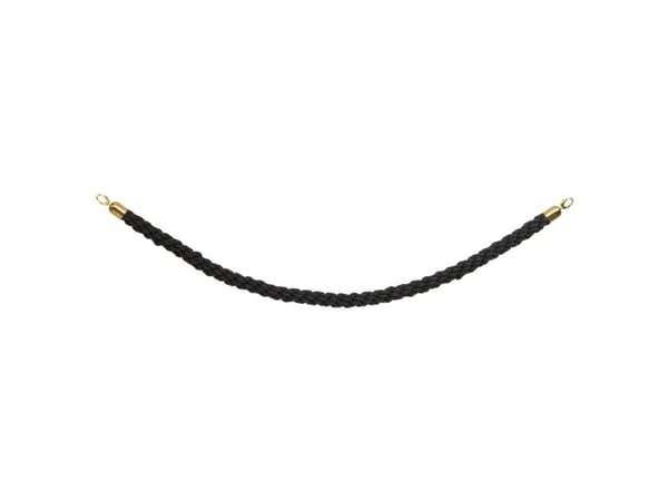 Securit® Classic Gold reb sort med kliklås i rustfrit stål Securit® Classic Gold reb sort med kliklås i rustfrit stål
