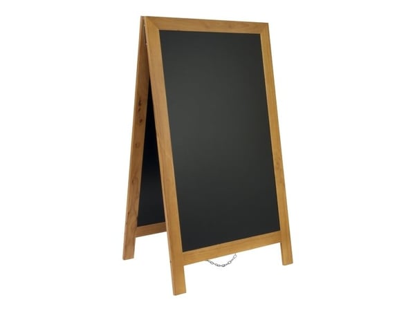 Gadesilt Securit® Deluxe 70x125 cm stort A-skilt  teak farvet