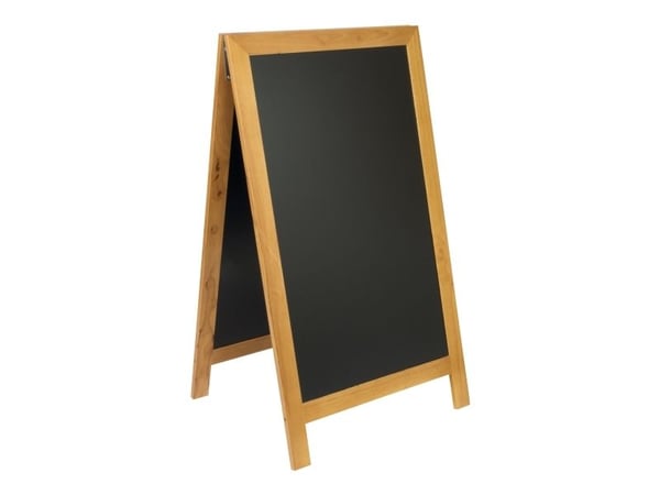 Gadesilt Securit® Deluxe 70x125 cm stort A-skilt  teak farvet