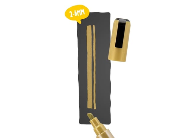 Tuschpen Securit medium 2-6 mm Guld