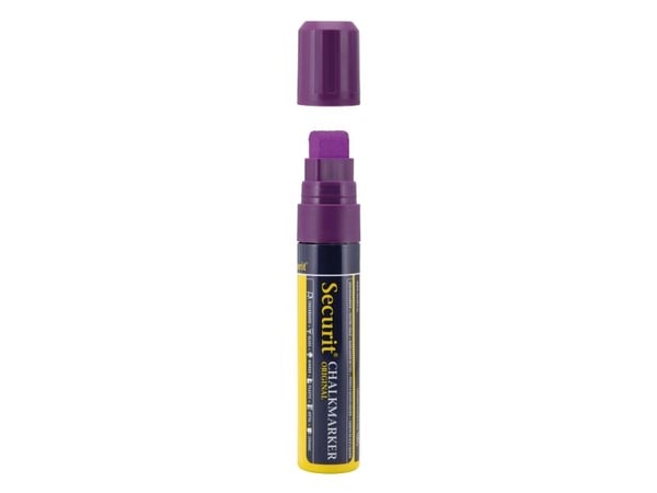 Securit® original kridtmarker med blokspids i violet