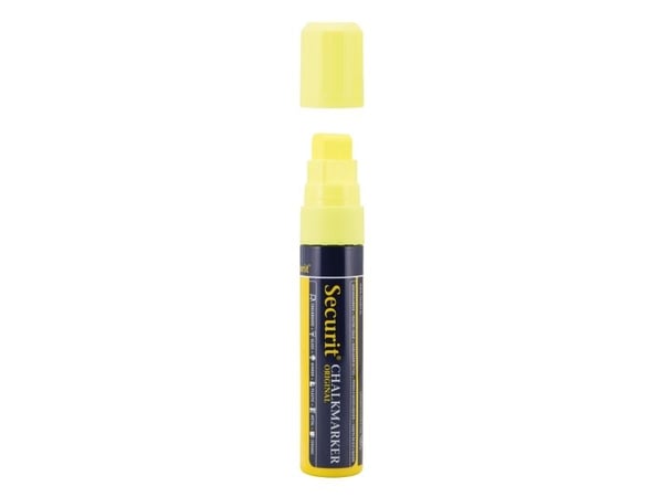 Chalkmarker, Securit, ORIGINAL, 7-15MM gul, permanent