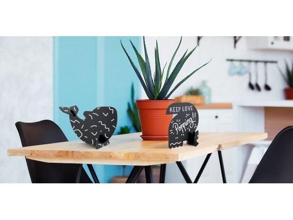 Securit® 3D Animal fritstående Hval tavle