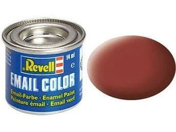 Emaljfärg 14 ml rödbrun matt