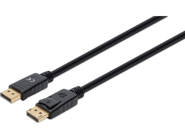 Manhattan 355575, 2 m, DisplayPort, DisplayPort, Hankjønn, Hankjønn, 7680 x 4320 piksler