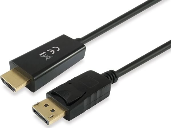 Equip 119390, 2 m, DisplayPort, HDMI, Hankjønn, Hankjønn, Rett