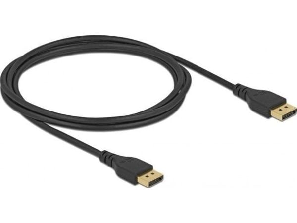 DeLOCK - DisplayPort-kabel - DisplayPort (M) til DisplayPort (M) - DisplayPort 1.4 - 2.0m - 8K-støtte - Svart (85910)