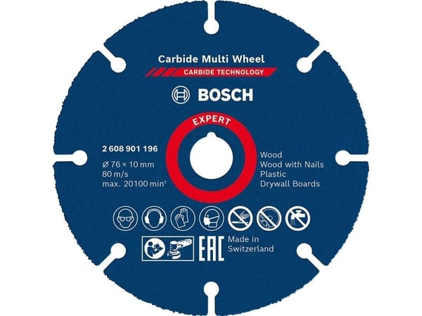 Bosch LEIKKUULEVY MULTIWHEEL HM 76X10MM GWS10,8