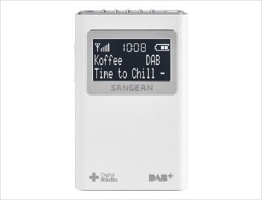 Sangean-DPR-39 - Bærbar DAB-radio - hvit