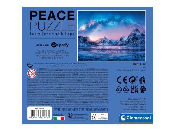 Clementoni Peace Collection 35116, 500 stk, Andet, 14 år