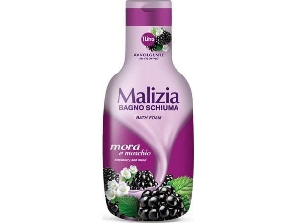 Malizia badesåpe bjørnebær og hvit pysmo 1000 ml