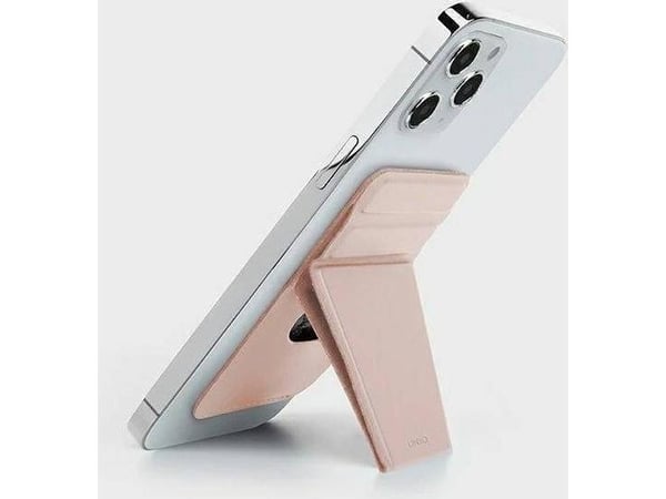 Uniq Lyft magnetisk telefonholder snap-on stativ og kortholder Rosa