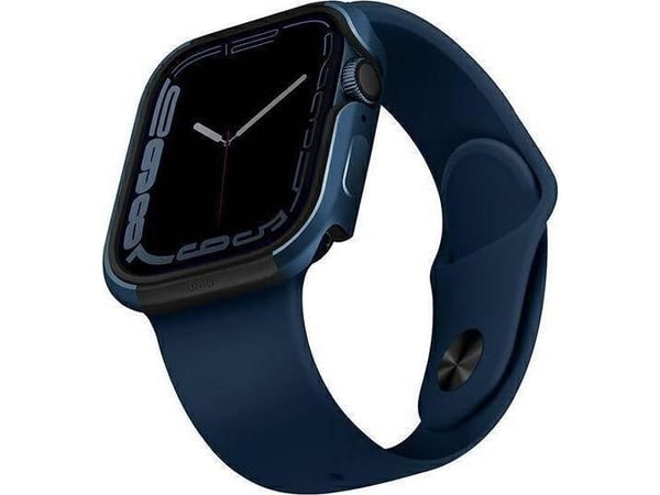 Uniq Valencia-etu i fodral till Apple Watch Series 4/5/6/7/SE 45/44mm – blå Uniq Valencia-etu i fodral till Apple Watch Series 4/5/6/7/SE 45/44mm – blå