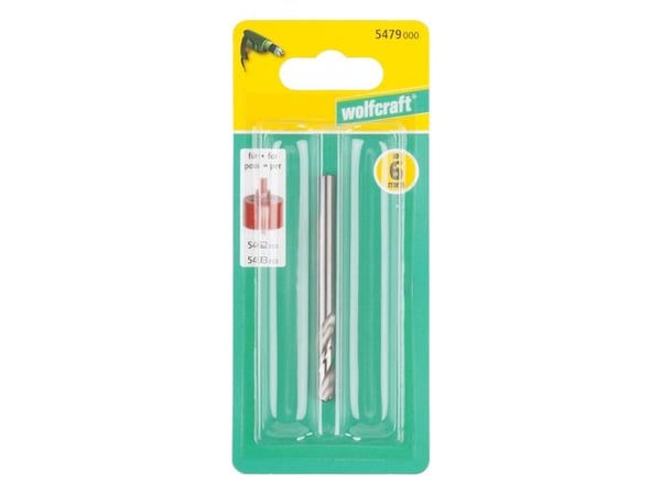 wolfcraft GmbH 5479000, Drill, Senterbor, Høyrehåndsrotasjon, 6 mm, 68 mm, Metall