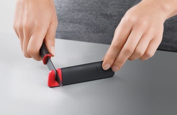 Joseph Joseph Slice&Sharpen, Kniv sett, Rustfritt stål, 1 verktøy, Knivsliper, Sort, Grep som ikke glir