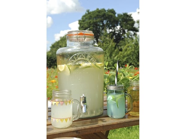 Glasbeholder med taphane Kilner 8 ltr Ø28xH36 cm,stk