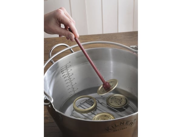 Termometer med lock lyft KILNER - h217mm Ø75mm - h217mm Ø75mm - Röd